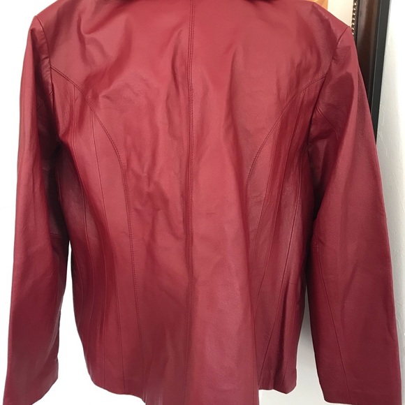 Red Leather Jacket - Picture 2 of 6